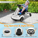 Electric 6V Drift Go Kart for Kids with 360° Spin - White
