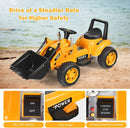 Excavator Ride-On Toy with Front Loader and Horn, Reversible Motion