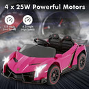 Lamborghini Veneno 12V 4WD Electric Pink 2-Seater Ride-On Car for Kids