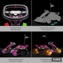 GarveeLife 24V Drift Kart for Kids - 49.6" x 28.74" x 21.25"