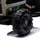 24V Battery-Powered Ride-On Tractor with Trailer, Remote Control, LED Lighting, and MP3 Player