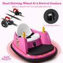 Pink 6V Remote Control Bumper Car for Kids with 360° Spin Capability