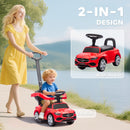 Licensed Convertible Push Car Stroller for Toddlers 18-36 Months, Red