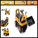 Front Loader Push Car for Kids - Digger Toy with Rotating Bucket and Storage Compartment