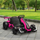 Adjustable Pink Electric Go Kart with 24V Power and 7.5 MPH Speed