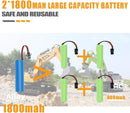 16 Channel RC Excavator Toys for Boys - Remote Control Construction Excavator