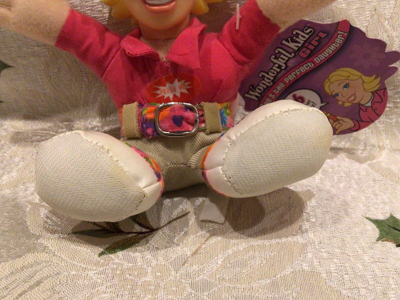 Talking Girl Doll Keychain with Bag Clip for Kids