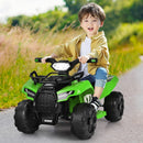 Honeyjoy 6V Electric Quad ATV for Kids with MP3 and LED Lights in Green