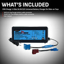 3 Amp Smart Charger for 6V/12V Ride-On Toys with Easy Connect Feature