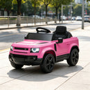Pink 12V Children's Electric Ride-On Car with Remote Control, Suspension, Lights, and Music