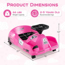 Electric Pink Go Kart Toy Car with Remote Control and Cleaning Fun