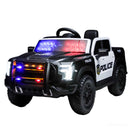 12V Police Car Ride-On Toy with Remote Control, Dual Motors, and Sound Features