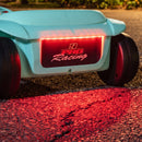 Qaba Light Blue Electric Wiggle Car with Adjustable Steering Wheel and Pull Handle