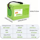 60V 30Ah Lithium Battery Pack with Charger and 50A BMS