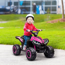 12V Children's ATV Quad Vehicle - Reversible Motion, Durable Wheels, Built-in Music