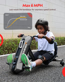 24V Kids Electric Go Kart, 360° Spin Drift Racer, Black