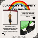 5-in-1 Rainbow Color Swingset with Textilene Swing and Tree Design