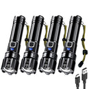 AKNEAR 99000 Lumens Rechargeable LED Flashlight Set with USB-C Zoom Function