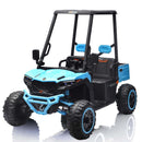 24V 4WD Blue Kids Golf Cart Ride-On with Remote Control, LED Lights, Sounds, and Two Seats