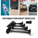 FARBIN 4-Trumpet Train Horn System with Compressor for Trucks