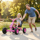 Kids 4-Wheel Pedal Go-Kart with Steering Handlebars for Toddlers