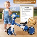 FZHZZ 4-in-1 Balance Bike for Toddlers Aged 1-3 Years, Perfect for Boys and Girls