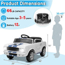 12V Shelby Licensed Electric Ride-On Car for Kids with 3 Speed Settings