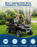 12V Electric Dump Truck for Kids with Remote Control and Powered Bed