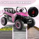 Bright Pink 12V Electric UTV for Kids - 2 Seater Ride-On Car