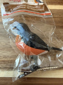 Clip-On Chirping Set of 2 Motion-Activated Singing Birds: Robin & Gold Finch