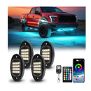 4-Pack RGBW LED Rock Lighting for UTVs, ATVs, Golf Carts, RZRs, SXSs, Trucks, and Jeeps