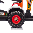 24V Electric Ride-On Tractor Toy for Kids with 4-in-1 Construction Tools
