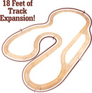 52-Piece Wooden Train Track Expansion Set - 18 Feet with 5 Unique Sections
