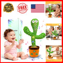 Interactive Dancing Cactus Toy with Voice Repetition, LED Lights, and Adjustable Volume - 13 inches