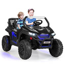 Black 12V Electric Ride-On Car for Kids with Remote Control - 2-Seater