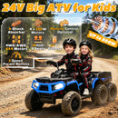 24V Electric 4WD UTV for Kids - 2-Seater ATV with 4x200W Motors, EVA Tires, and LED Lighting