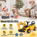 Children's Ride-On Excavator Truck Toy with Functional Shovel and Engine Sounds