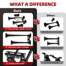 12V Dual Trumpet Metal Train Horn Kit for Trucks with Dual Air Compressors