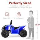 Children's Electric 4-Wheeler ATV with Blue Treaded Tires for Ages 1.5-3 Years, 1.8MPH Speed