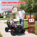 24V Electric Kids UTV with 400W Motor, Parental Remote, 4-Wheel Suspension, Black with LED Lights