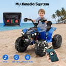 Wisairt 24V Electric 4WD Kids ATV, 2-Seater 800W Blue Ride-On Vehicle