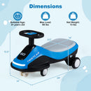 Flashing Wheel Ride-On Car with Front Light and Music Speaker for Kids 3+