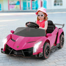 Pink 2-Seater Lamborghini Veneno Ride-On Car for Toddlers with Remote Control