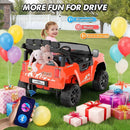 24V Kids Electric Ride-On Car with Switchable 4WD/2WD, LED Lights, and Rear Storage
