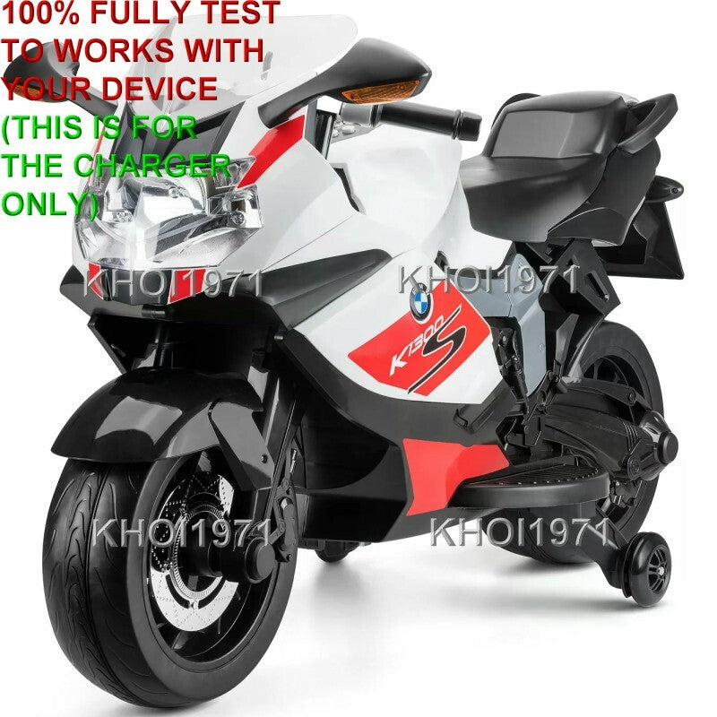 Wall Charger AC Adapter for Red BMW K1300S 12V Motorcycle Ride-On Battery