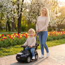 Aosom Multifunctional Black Push and Slide Toy Car with Sound and Light Features