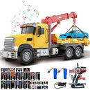 2.4GHz Kids' Remote Control Tow Truck – RC Log Truck with Race Car, 4-in-1