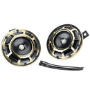 Gold Metal 12V Waterproof Supertone Electric Twin Horn Set with Grills