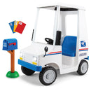 Kid Trax 6V Postal Service Ride-On Vehicle for Kids Ages 3-5, Max Weight 60 lbs, White