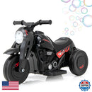 OLAKIDS 6V Electric Ride-On Motorcycle for Kids with Bubble Feature